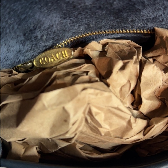 Vintage Coach Elegant dark blue Leather Crossbody Bag - Picture 4 of 8